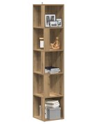 vidaXL Ъглов шкаф дъб 33x33x165 см инженерно дърво