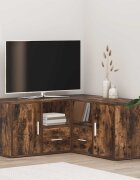 vidaXL Ъглов шкаф опушен дъб 160x40x45 см инженерно дърво