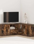 vidaXL Ъглов шкаф опушен дъб 200x40x45 см инженерно дърво
