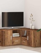 vidaXL Ъглов шкаф старо дърво 160x40x45 см инженерно дърво