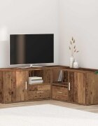 vidaXL Ъглов шкаф старо дърво 200x40x45 см инженерно дърво