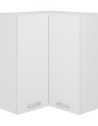 vidaXL Ъглов шкаф за окачване "Lyon" бял 57x57x60 см инженерно дърво
