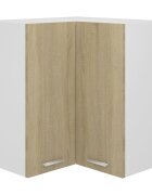 vidaXL Ъглов шкаф за окачване "Lyon" дъб сонома 57x57x60 см инженерно дърво