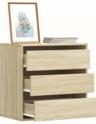 vidaXL Ъглов скрин с чекмеджета дъб сонома 60x41x58 см инженерно дърво
