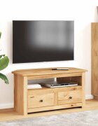 vidaXL Ъглов ТВ шкаф 93x49x49 см бор масив Panama Range