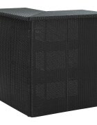 vidaXL Ъглова бар маса черна 100x50x105 см полиратан