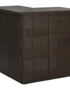 vidaXL Ъглова бар маса кафява 100x50x105 см полиратан