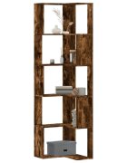 vidaXL Ъглова етажерка 5 рафта опушен дъб 50x50x179 см инженерно дърво