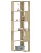 vidaXL Ъглова етажерка 5 рафта сонома дъб 50x50x179 см инженерно дърво