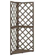 vidaXL Ъглова пергола сива 50x50x145 см чам масив