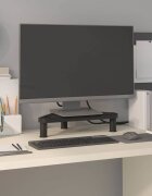 vidaXL Ъглова поставка за монитор черна 49x28x105 см