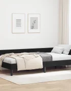vidaXL Ъглова рамка за легло Черен 90 x 200 cm Кадифе