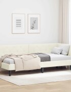 vidaXL Ъглова рамка за легло Крем 80 x 200 cm Кадифе