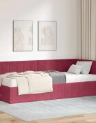 vidaXL Ъглова рамка за легло с матрак 2 бр. Виненочервен 80 x 200 cm