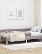 vidaXL Ъглова рамка за легло Таупе 100 x 200 cm текстил