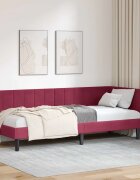 vidaXL Ъглова рамка за легло Виненочервен 80 x 200 cm Кадифе
