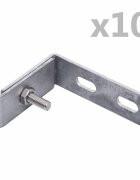 vidaXL Ъглови крепежни планки 10 комплекта сребристи
