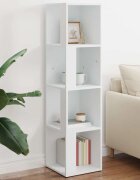 vidaXL Ъглови шкафове 33 x 33 x 132 cm Engineered Wood Бяло