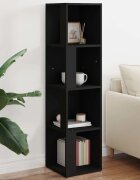 vidaXL Ъглови шкафове 33 x 33 x 132 cm Engineered wood Черно