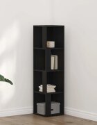 vidaXL Ъглови стелажи 33 x 33 x 132 см Инженерна дървесина Черен дъб