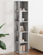 vidaXL Ъглови стелажи 33 x 33 x 165 cm Engineered wood Сив Сонома