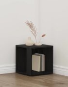 vidaXL Ъглови стелажи 33 x 33 x 345 cm Инженерна дървесина Черен дъб