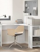 vidaXL Ъглово бюро Бяло Инженерна дървесина 140 x 1135 x 75 см