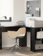 vidaXL Ъглово бюро Черния дъб Инженерна дървесина 140 x 1135 x 75 см