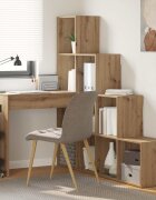 vidaXL Ъглово бюро Дъб 1015 x 1495 x 1495 см Инженерна дървесина