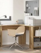vidaXL Ъглово бюро Дъб Инженерна дървесина 140 x 1135 x 75 см