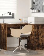 vidaXL Ъглово бюро с чекмедже с рафт Димян дъб 102 x 88 x 75 см