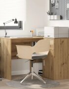 vidaXL Ъглово бюро с чекмедже с рафт с врата Дъб 102 x 88 x 75 см