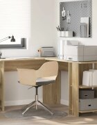 vidaXL Ъглово бюро Сонома дъб Инженерна дървесина 140 x 1135 x 75 см