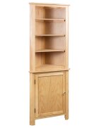 vidaXL Ъглово шкафче 59x36x180 см дъбов масив
