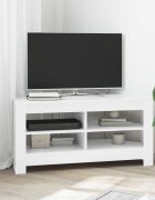 vidaXL Ъгловшкафзателевизор 102 x 405 x 45 см Бяло