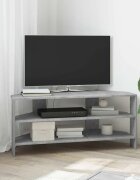 vidaXL Ъгловшкафзателевизор 102x405x45см Циментено сиво