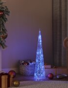 vidaXL Акрилен декоративен LED светещ конус син 60 см