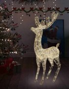 vidaXL Акрилен коледен елен XXL 250 LED 180 см топло бяло