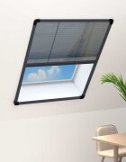 vidaXL Алуминиев плисе комарник за прозорци антрацит 60x80 см