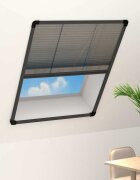 vidaXL Алуминиев плисе комарник за прозорци антрацит 80x100 см