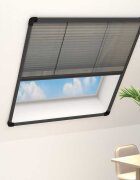 vidaXL Алуминиев плисе комарник за прозорци антрацит 80x160 см