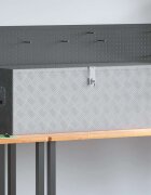 vidaXL Алуминиева кутия 1105x385x40 см сребриста