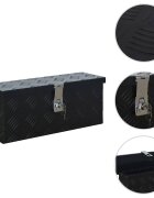 vidaXL Алуминиева кутия 485x140x200 мм черна
