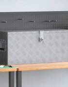 vidaXL Алуминиева кутия 765x265x33 см сребриста