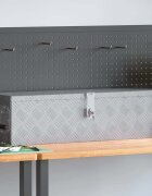 vidaXL Алуминиева кутия 805x22x22 см сребриста