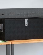 vidaXL Алуминиева кутия 80x30x35 см черна