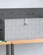 vidaXL Алуминиева кутия 80x30x35 см сребриста