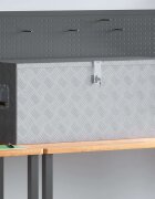 vidaXL Алуминиева кутия 905x35x40 см сребриста