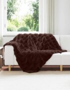 vidaXL Анти-слип изкуствено одеяло от заешка козина Olite 4 бр. 8.1 kg