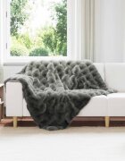 vidaXL Анти-слип изкуствено одеяло от заешка козина Olite 4 бр. 8.1 kg